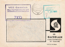 DDR Brief ZKD 1965 VEB Gaselan Fürstenwalde - Zentraler Kurierdienst