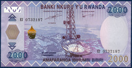 RWANDA 2000 FRANCS P-40 SATELLITE ANTENNA - COFFEE BEANS 2014 UNC - Rwanda