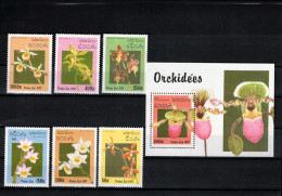 Laos 1997 Orchids Set+block Postfrisch / MNH - Orquideas