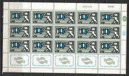 Israël 1965 - Yvert 287, Scott#275, Bale 306 - Feuille Complète Neuve SANS Charnière - Foire Livres Jerusalem - Unused Stamps (with Tabs)