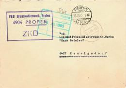 DDR Brief ZKD 1965 VEB Braunkohlenwerk Profen - Zentraler Kurierdienst