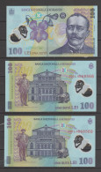 ROMANIA 100 LEI X 2 - 2018 ( Reprint 2022) - The Writer I.L.Caragiale - Polymer - UNC - Consecutive Series - Rumania