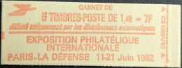 2102 C2a Conf. - Daté 4/ 1.8.80 Gomme Mate Tropical Carnet Fermé Sabine 1.40F Rouge - Modernes : 1959-...