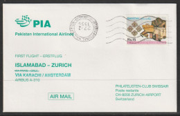 1996, PIA, Erstflug, Islamabad Pakistan - Zürich - Pakistán