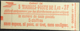 2102 C1a Conf. - Carnet Fermé Sabine 1.40F Rouge - Modernes : 1959-...