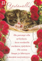 Postal Stationery - Cats - Kittens - Flowers - Roses - Red Cross 2005 - Suomi Finland - Postage Payed - Postwaardestukken