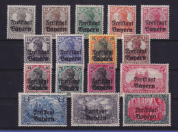 Bayern Aufdruck Freistaat  Mi-Nr. 136-151 Postfrisch ** - Mint