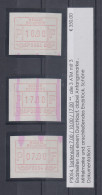 Belgien FRAMA-ATM P3054 Tastensatz 7-10-17 Mit ENDSTREIFEN-Anfangs- Und Endmarke - Other & Unclassified