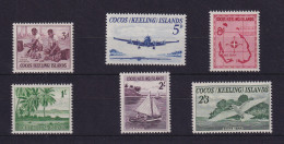 Kokosinseln 1963 Landesmotive Mi.-Nr. 1-6 Postfrisch ** - Kokosinseln (Keeling Islands)