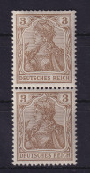 Dt. Reich Germania 3 Pf  Mi-Nr. 69 Senkr. Paar Mit Mi.-Nr. 69 I Postfrisch ** - Nuovi