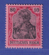 Dt. Reich 1918 Germania (Kriegsdruck) 80 Pfg. Mi.-Nr. 93 II A ** Gepr. ZENKER - Ongebruikt