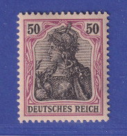 Dt. Reich 1915 Germania (Kriegsdruck) 50 Pfg. Mi.-Nr. 91 II Y ** Gepr. ZENKER - Unused Stamps