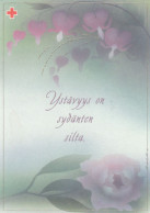 Postal Stationery - Flowers - Rose - Drop Of Blood - Red Cross 2002 - Suomi Finland - Postage Paid - Aalto - Ganzsachen