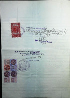 1949 DOCUMENTO - MARCA DA BOLLO CONSOLARE FRANCIA + ITALIA - S6877 - Stamps