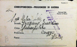 POW WW2 – WWII Italian Prisoner Of War In SOUTH AFRICA - Censorship Censure Geprüft  – S7742 - Poste Militaire (PM)