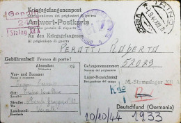 POW WW2 – WWII Italian Prisoner Of War In Germany - Censorship Censure Geprüft  – S7679 - Military Mail (PM)