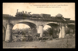 33 - LANGON - ACCIDENT DE CHEMIN DE FER DU 24 SEPTEMBRE 1905 SUR LE VIADUC LANGON-ST-MACAIRE - Langon