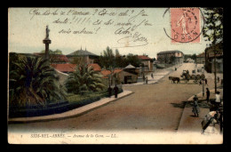 ALGERIE - SIDI-BEL-ABBES - AVENUE DE LA GARE - CARTE COLORISEE - Sidi-bel-Abbes