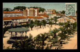 ALGERIE - SIDI-BEL-ABBES - PLACE CARNOT - LE KIOSQUE DE MUSIQUE ET LE THEATRE - CARTE COLORISEE - Sidi-bel-Abbes