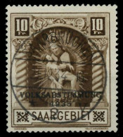 SAARGEBIET 1934 Nr 194II Zentrisch Gestempelt ATTEST X7B0E82 - Oblitérés