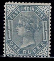 INDIA  1874 QUEEN VICTORIA MI No 30 MLH VF!! - 1858-79 Kronenkolonie