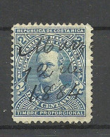 COSTA RICA O 1884 Timbre Proportional Revenue Tax Taxe 2 C. O - Costa Rica