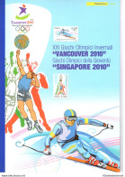 2010 Italia - Repubblica , Folder - Vancouver Singapore 2010 N° 217 MNH** - Folder