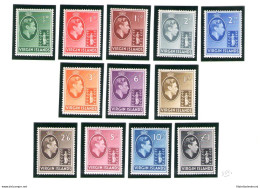 1938 BRITISH VIRGIN ISLANDS - SG N° 110A/121 12 Valori  MLH* - Sonstige & Ohne Zuordnung