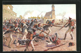 Künstler-AK O. Merte: Erstürmung Des Grimmaischen Tores Am 19. Oktober 1813 Durch Ostpreussisches Bataillon  - Mertè, O.
