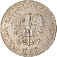 Monnaie, Pologne, 10 Zlotych, 1969, Warsaw, TTB, Copper-nickel, KM:50a - Pologne