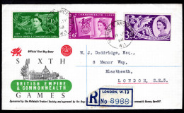 1958 Commonwealth Games First Day Cover. - 1952-1971 Em. Prédécimales