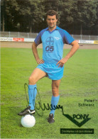 Fußball-Autogrammkarte AK Peter Schwarz FC Bayer Uerdingen 83-84 KFC Hochspeyer RFC Tilleur Saint-Nicolas Kaiserslautern - Autographes