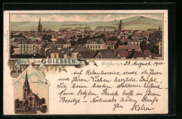 Lithographie Giessen, Ortsansicht Mit Johannes-Kirche  - Giessen