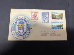 9-4-2024 (1 Z 30 A) Australia FDC 1956 (1 Cover) Melbourne Olympic Games (with Swimming P/m) - Premiers Jours (FDC)