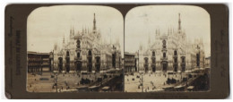 Stereo-Foto American Stereoscopic Co., New York / NY, Ansicht Milan, Blick Auf Die Milan Cathedral  - Photos Stéréoscopiques