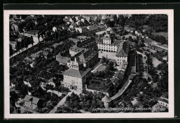 AK Zeitz, Fliegeraufnahme Des Ortes Mit Schloss Moritzburg  - Zeitz