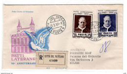 Vaticano FDC Venetia 1959 Patti Lateranensi  Viaggiata Racc. Per L'Italia - FDC