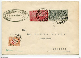 1° Volo Pavia Venezia Del 1.4.26 - Storia Postale (Posta Aerea)