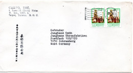 77130 - China / Taiwan - 1981 - 2@$5 Fabrik A Bf TAIPEI -> Westdeutschland - Covers & Documents