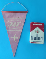 JAT (Yugoslav Airlines) Yugoslavia National Airline Original Vintage Pennant Yougoslavie Jugoslawien Jugoslavia Airways - Werbung