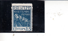 FIUME  1920 - Sassone  130* (L) - Legionari - Fiume