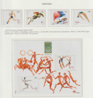 Portugal 2000 Olympic Games Sydney Souvenir Sheet + Set Of Three Stamps MNH/**. Postal Weight Approx. 0,09 Kg - Verano 2000: Sydney