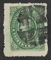 SD)1884 MEXICO  FROM THE MEDALLION SERIES, HIDALGO 20C SCT 158, USED - Messico