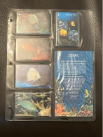 Mint Singapore Telecom Singtel GPT Phonecard In Original Holder, Fishes, Set Of 5 Mint Cards(Including One $50 Card) - Singapore