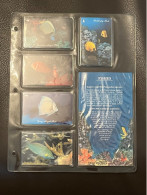 Mint Singapore Telecom Singtel GPT Phonecard In Original Holder, Fishes, Set Of 5 Mint Cards(Including One $50 Card) - Singapur