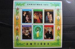 Antigua Block 9 Mit 305-309 Postfrisch Weihnachten #RY630 - Antigua And Barbuda (1981-...)