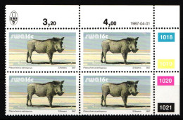 Südwestafrika 604y Postfrisch Viererblock / Wildtiere #IP522 - Namibia (1990- ...)
