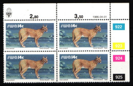 Südwestafrika 587 Postfrisch Viererblock / Wildtiere #IP519 - Namibie (1990- ...)