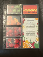 Mint Singapore Telecom Singtel GPT Phonecard In Original Holder, Fruits, Set Of 5 Mint Cards(Include One $50 Card) - Singapour