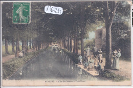 REVIGNY- ALLEE DES SOUPIRS- PETIT CANAL- LES LAVANDIERES- COLORISEE- COIN HAUT GAUCHE USAGE - Revigny Sur Ornain